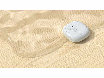 VisorTech 4er-Set Wassermelder mit lautem Alarm (75 dB), Batterie, IP65