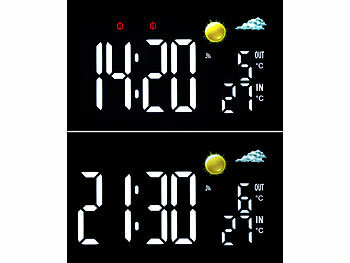 Funkthermometer mit Wetterprognose und Außensender