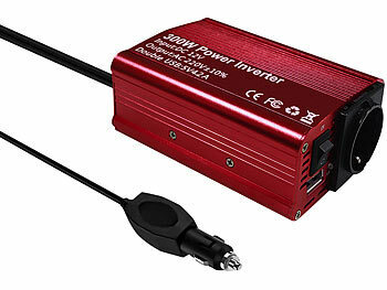 Stromwandler: revolt 300-Watt-Kfz-Spannungswandler auf 230 Volt, 2x USB, 600 W Spitzenlast