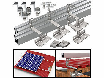 Ziegeldach-Montage-Set: revolt 14-teiliges Dachmontage-Set für 1 Solarmodul, flexibel