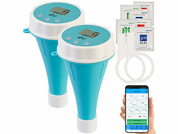 AGT 2er-Set 6in1-Wassertester, Bluetooth 5.2, Echtzeit-Monitoring, App