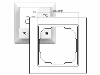 revolt WLAN-Fußbodenheizungs-Thermostat mit Sprachsteuerung und App, weiß