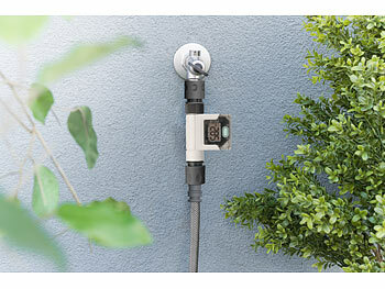 Royal Gardineer Smart-Wasserzähler für den Gartenschlauch mit Display, Bluetooth & App