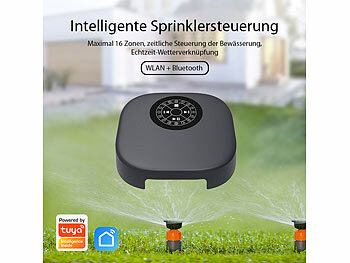 Royal Gardineer WLAN-Smart-Sprinkler-Controller, 16 Zonen, Echtzeit-Wetter, App