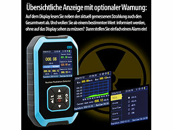 AGT Digitaler Akku-Geigerzähler & Dosimeter, Beta-/Gamma-/Röntgenstrahlung