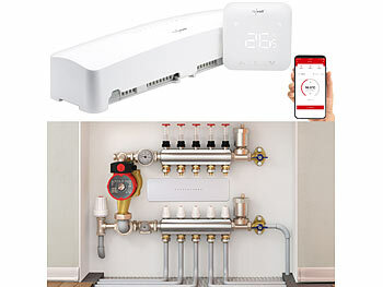 Heizungs Thermostat WiFi: revolt WLAN-Fußbodenheizungs-Controller-Steuerung mit Master-Thermostat & App