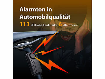 VisorTech Ultrakompakter Anti-Diebstahl-Alarm für Auto und Fahrrad mit 113 dB