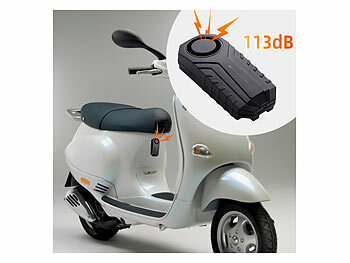 VisorTech Ultrakompakter Anti-Diebstahl-Alarm für Auto und Fahrrad mit 113 dB