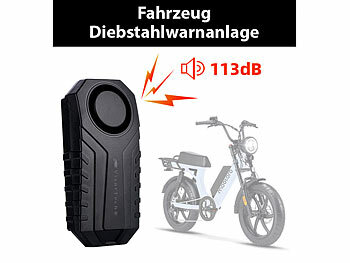 VisorTech Ultrakompakter Anti-Diebstahl-Alarm für Auto und Fahrrad mit 113 dB
