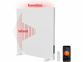 Infrarot Heizkörper: Sichler WLAN-Hybrid-Infrarot- & Konvektor-Heizpanel, 550 W, IP44, 60 x 60 cm