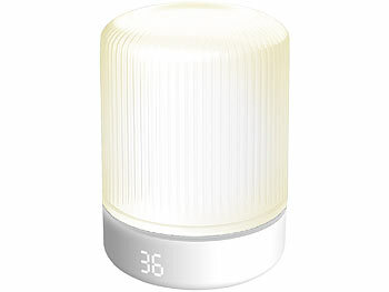 Lunartec 2er-Set Akku-Nachtlichter mit Timer bis 90 Min., RGB, 1.200 mAh