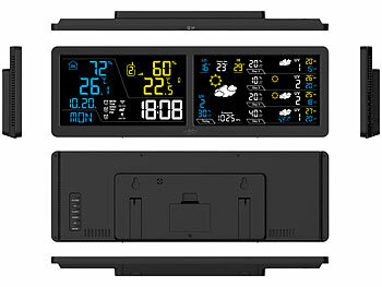Wetterstation Funk mit Außensensor Farbdisplay deutsch