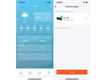 Wetterstation Funk mit Außensensor WLAN