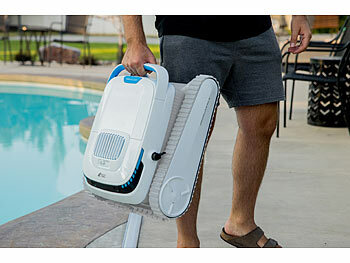 AGT Akku-Poolreiniger für Boden & Wände, Poolsauger, bis 120 Min., 100 m²