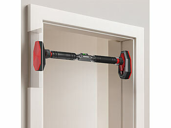 PEARL sports Klimmzugstange inkl. 2 Griffenfür Türrahmen, Lock-Funktion, bis 300 kg
