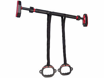 Tür-Trainer: PEARL sports Klimmzugstange inkl. 2 Griffenfür Türrahmen, Lock-Funktion, bis 300 kg