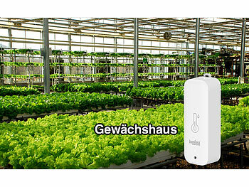 Luminea Home Control 2er-Set Thermometer & Hygrometer mit Bluetooth & App, wetterfest, IP65