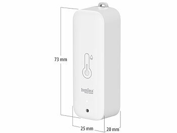 Luminea Home Control 2er-Set Thermometer & Hygrometer mit Bluetooth & App, wetterfest, IP65