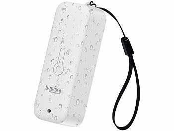 Luminea Home Control 2er-Set Thermometer & Hygrometer mit Bluetooth & App, wetterfest, IP65