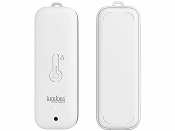 Luminea Home Control 2er-Set Thermometer & Hygrometer mit Bluetooth & App, wetterfest, IP65
