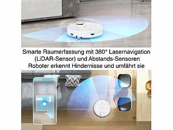 Sichler HOBOT LEGEE Q10 Multiroom-Wisch- und Saugroboter, WLAN, Lidar, 5000 Pa