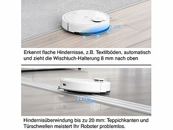 Sichler HOBOT LEGEE Q10 Multiroom-Wisch- und Saugroboter, WLAN, Lidar, 5000 Pa
