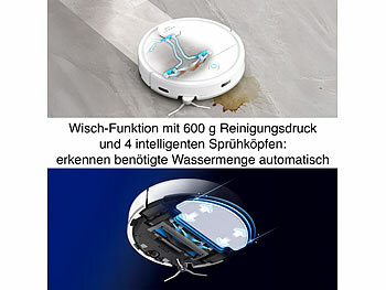 Sichler HOBOT LEGEE Q10 Multiroom-Wisch- und Saugroboter, WLAN, Lidar, 5000 Pa