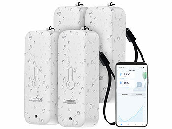 Luminea Home Control Thermohygrometer: 4er-Set Thermometer