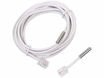 revolt WLAN-Steckdosen-Thermostat für Heiz- & Klimageräte, App, 2 Sensoren