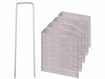 Eisenhering: Royal Gardineer 200er-Set Bodenanker aus legiertem, rostfreiem Edelstahl, 15 cm lang