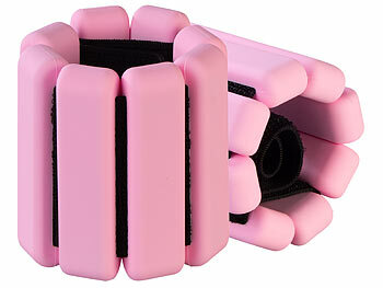 Sport-Handgelenkgewicht: PEARL sports 2er-Set Hand- und Fußgewichte, je 0,9 kg, pink