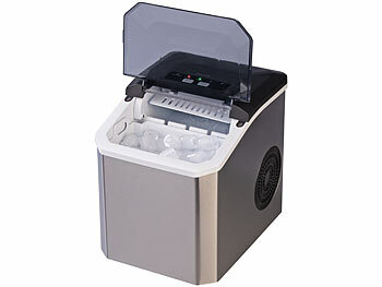 Rosenstein & Söhne Eiswürfelmaschine aus Edelstahl mit Selbstreinigung, 12 kg/Tag