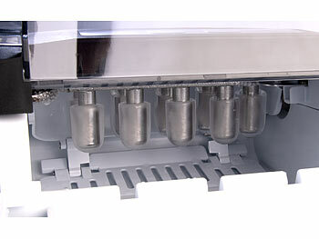 Rosenstein & Söhne Eiswürfelmaschine aus Edelstahl mit Selbstreinigung, 12 kg/Tag