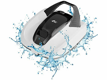 Poolroboter: AGT Kabelloser Akku-Poolreiniger-Roboter, bis 100 Min. Laufzeit, bis 85 m²