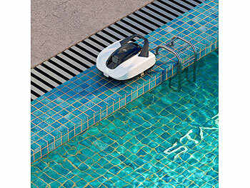 AGT Kabelloser Akku-Poolreiniger-Roboter, bis 100 Min. Laufzeit, bis 85 m²
