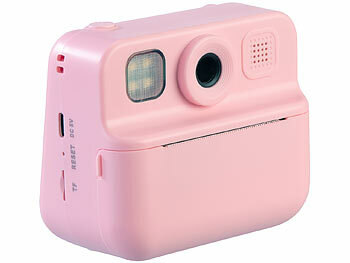 Playtastic Kinder-Sofortbild-Kamera mit Selfie-Objektiv, 2"-Display, 48 MP, pink