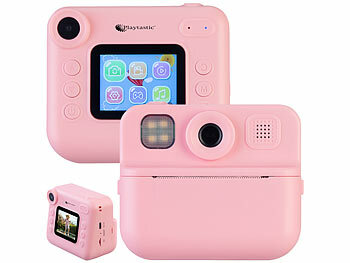 Playtastic Kinder-Sofortbild-Kamera mit Selfie-Objektiv, 2"-Display, 48 MP, pink