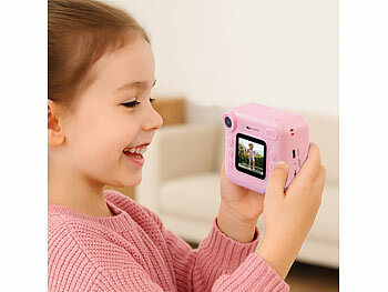 Playtastic Kinder-Sofortbild-Kamera mit Selfie-Objektiv, 2"-Display, 48 MP, pink