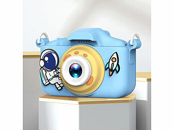 Playtastic 2er-Set Selfie-Kinderkameras, 2''-IPS-Display, 1080p, rosa/blaue Hülle