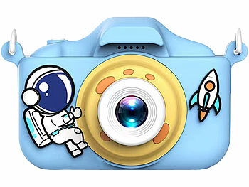 Playtastic 2er-Set Selfie-Kinderkameras, 2''-IPS-Display, 1080p, rosa/blaue Hülle