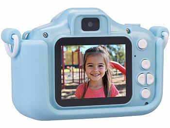 Playtastic 2er-Set Selfie-Kinderkameras, 2''-IPS-Display, 1080p, rosa/blaue Hülle