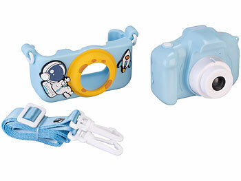 Playtastic 2er-Set Selfie-Kinderkameras, 2''-IPS-Display, 1080p, rosa/blaue Hülle