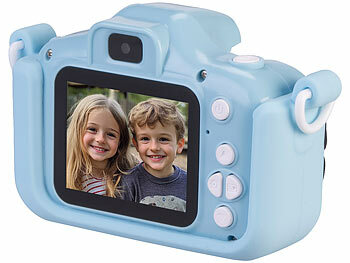 Playtastic 2er-Set Selfie-Kinderkameras, 2''-IPS-Display, 1080p, rosa/blaue Hülle