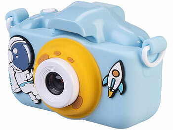 Playtastic 2er-Set Selfie-Kinderkameras, 2''-IPS-Display, 1080p, rosa/blaue Hülle