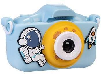 Playtastic 2er-Set Selfie-Kinderkameras, 2''-IPS-Display, 1080p, rosa/blaue Hülle