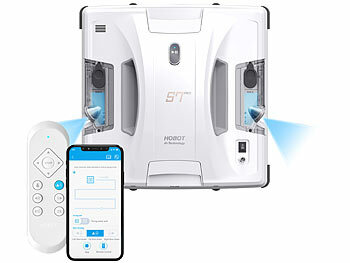 Fensterputzroboter: Sichler HOBOT S7 Pro Profi-Fensterputz-Roboter, Dual-Sprüher und -Wischer, App