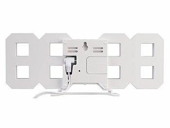 Lunartec Digitale USB-LED-Tisch- & Wanduhr, große 7-Segment-Ziffern, Wecker,RGB