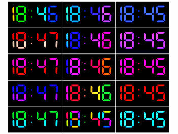 7-Segment-LED-Uhr mit Wecker für Wohnzimmer