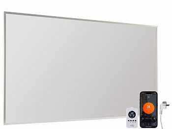 Elektro-Heizstrahler: Sichler Smarte WLAN-IR-Heizung, 1.000 W, 119,5 x 59,5 cm, Thermostat, App