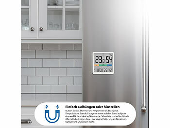 Thermo-Hygrometer mit Komfortzonen-Anzeige für Praxisräume